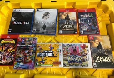 Switch 2 ps5 and switch games donkey Kong Pokémon Zelda Mario kart