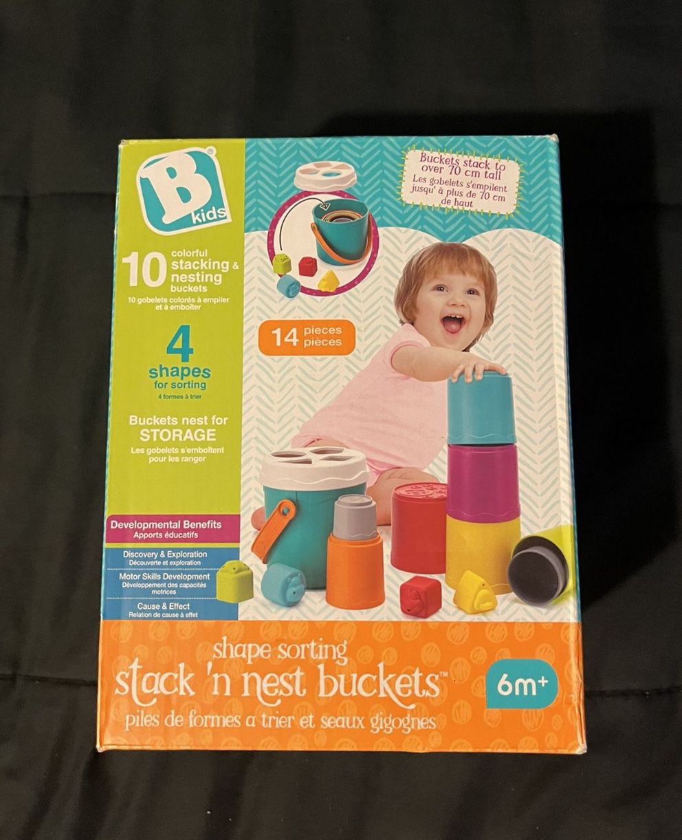 B Kids Shape Shapes Bucket Toy Toys 