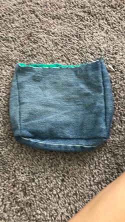 handmade denim pouch
