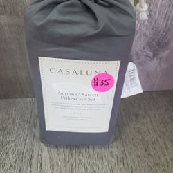 BRAND NEW CASALUNA SUPIMA SATEEN PILLOWCASE SET