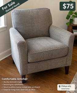 Gently Used Gray Armchair
