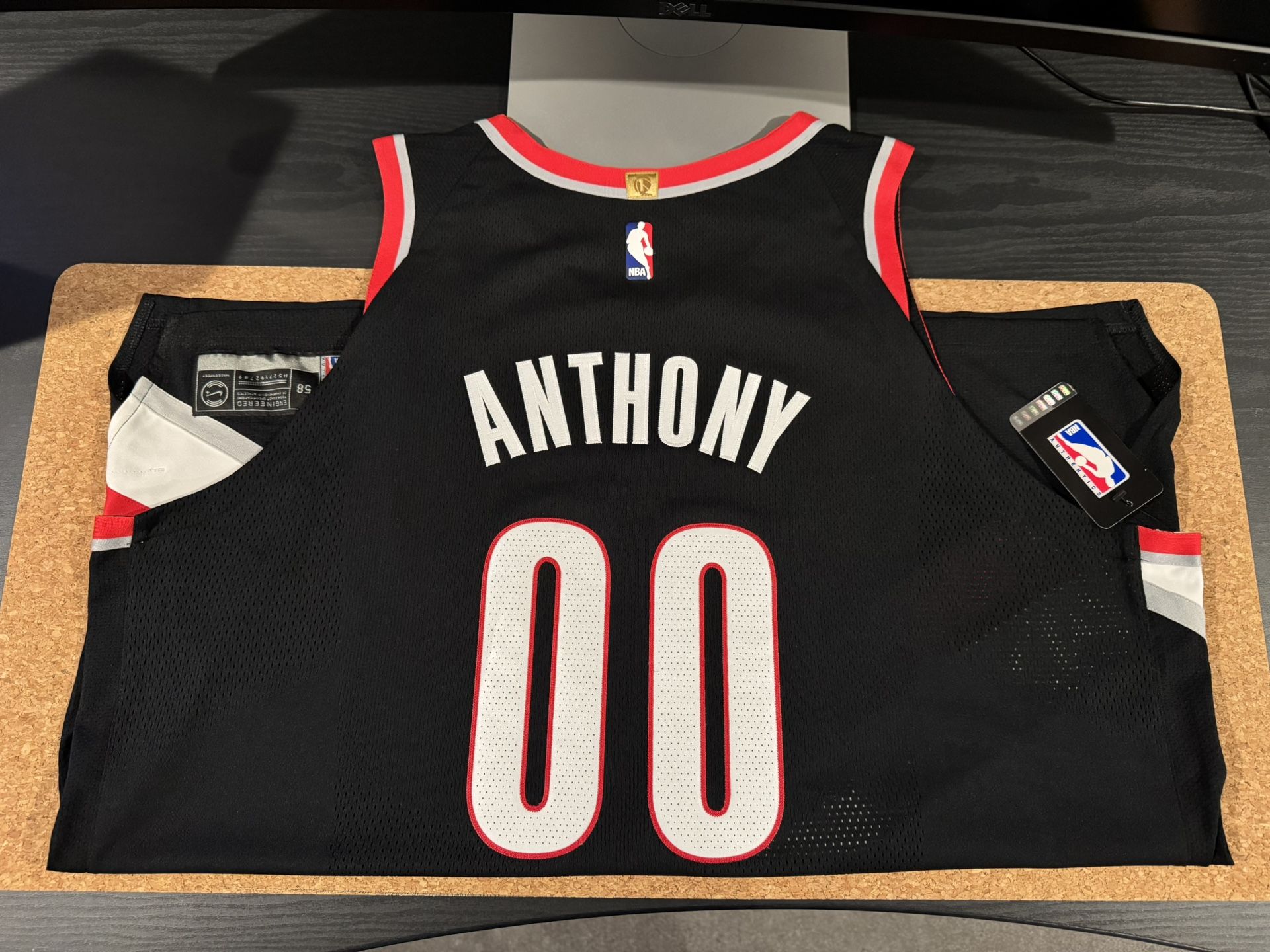 Men's Portland Trail Blazers Nike Black Authentic Carmelo Anthony Jersey - Icon Edition (2019-2020 Season) Size 58 (3XL)