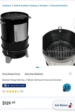 Master Forge Vertical Charcoal Smoker