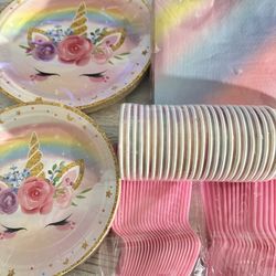 Unicorn Birthday Party Supply Supplies Lot
