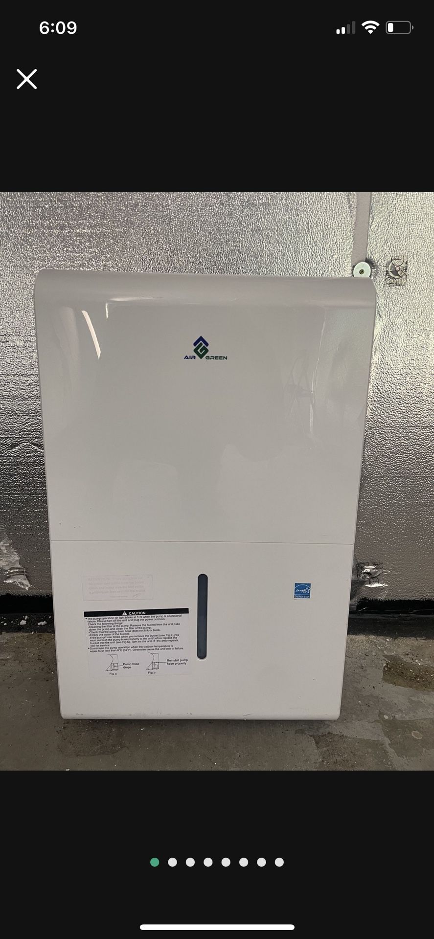 AirGrean Dehumidification 50 Pint – Up To 80 Pint dehumidifier 115v 7.8a