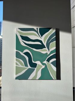 Abstract Leaves Painting (16x20 Inch)