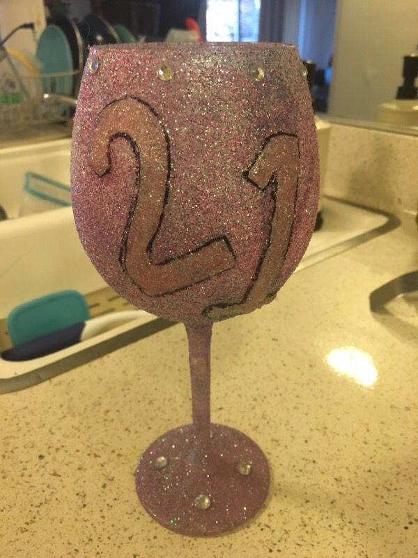 21st Birthday Wine Glass For In Redlands Ca Offerup 21st Birthday Wine Glass