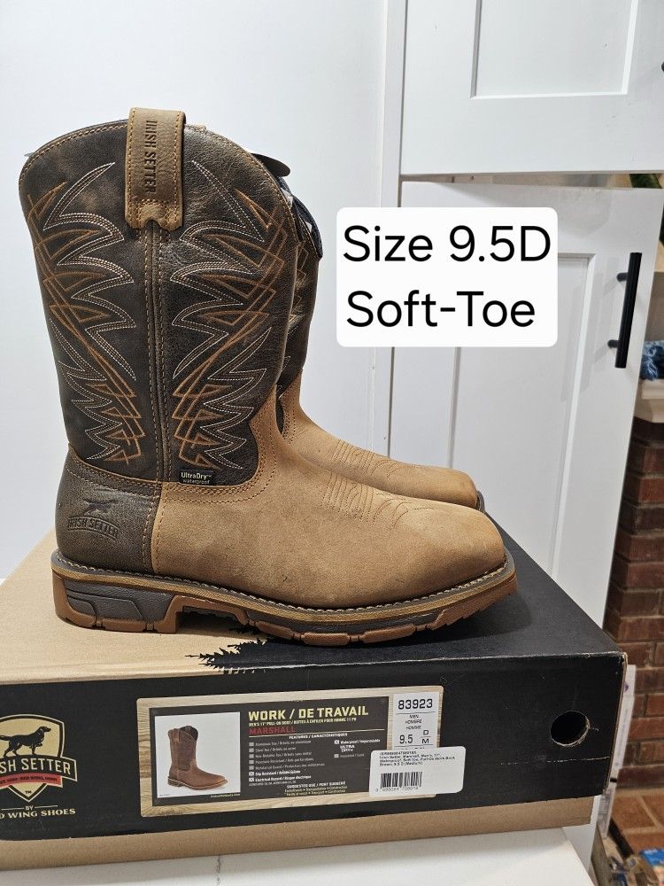 Red Wings Irish Setter Soft Toe Boots Size 9.5