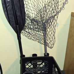 Kayak Fishing Crate, Paddle, Net