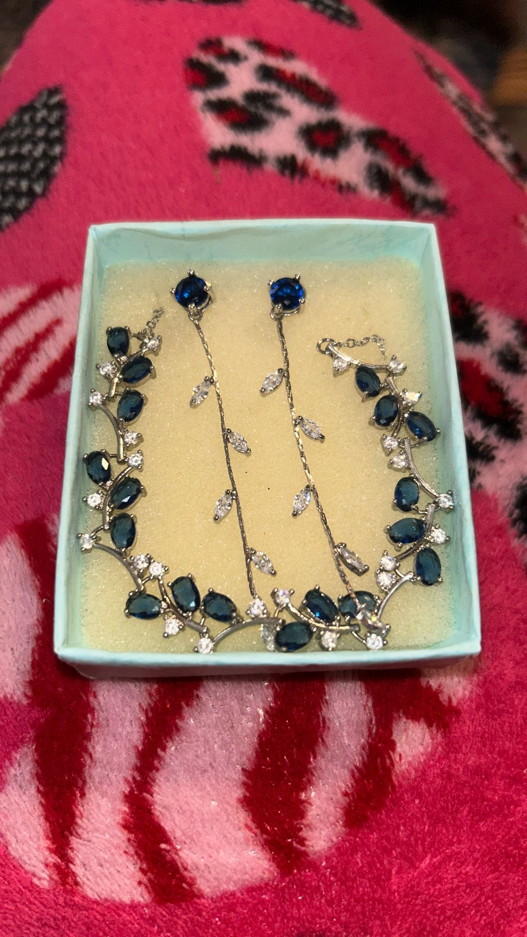 Sapphire & Diamond Jewelry Set