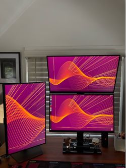 3 monitor setup (Samsung 27”)