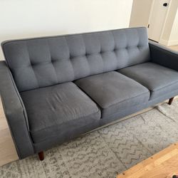 Grey Couch Sofa 80in