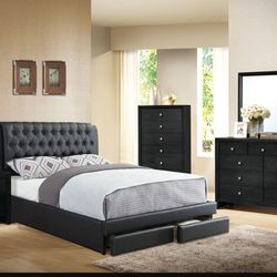 Queen Size Frame And Mattress