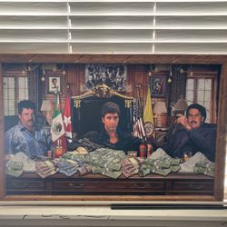 Framed Painting Chapo, Escobar, Tony Montana 