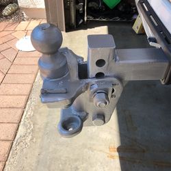 2” Solid steel Adjustable  trailer Hitch With A 2 5/16”-7,000 Lbs Rated  Trailer Hitch Ball. 