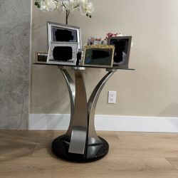 Glass Side Table 