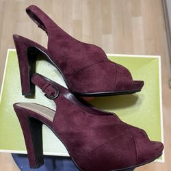 Naturalizer Women’s  Wine Color Suede Pumps Size 6.5