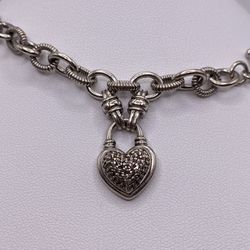 KRN 1/4 ct Diamond heart bracelet