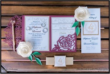Custom Wedding Quince Invitation Holders