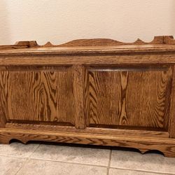 Oak Hope Chest with Removable Shelves