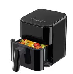 Sweetcrispy 3-Quart Compact Black Digital Air Fryer 1-Basket with Touch-Control