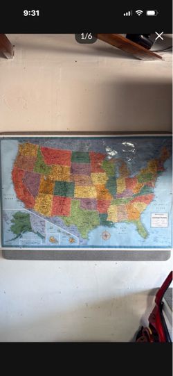 United States wall map