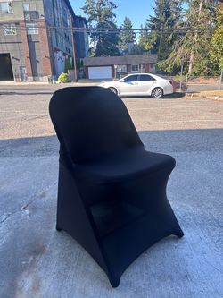 190 Black chair covers, fundas negras para sillas