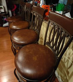4 bar stools chairs barstools 32"