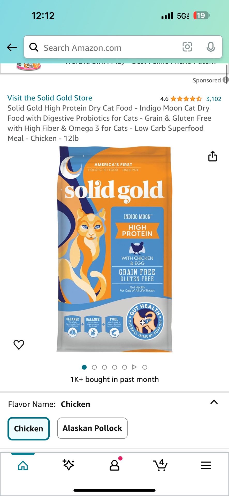 Cat Food - Solid Gold- High Protein