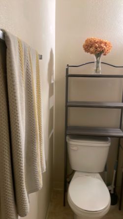 Grey 3 tier bathroom shelf stand