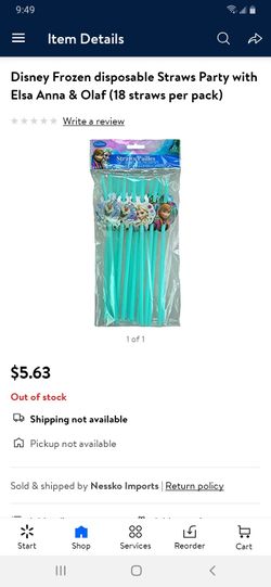 Disney frozen straws