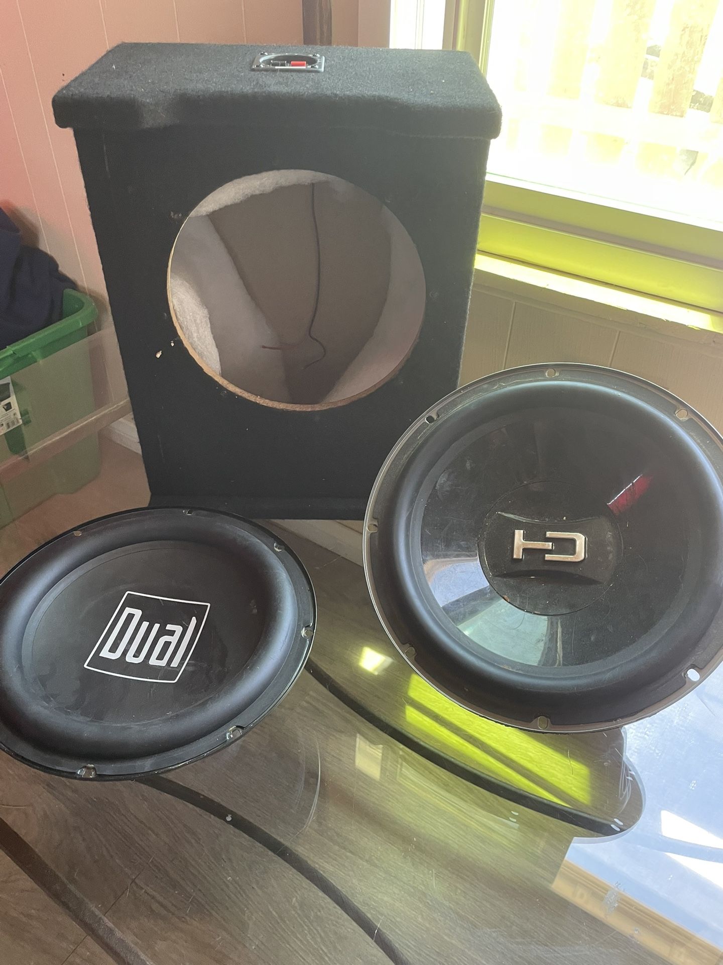 Speakers and box