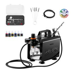 Air Brush Kit with Air Compressor