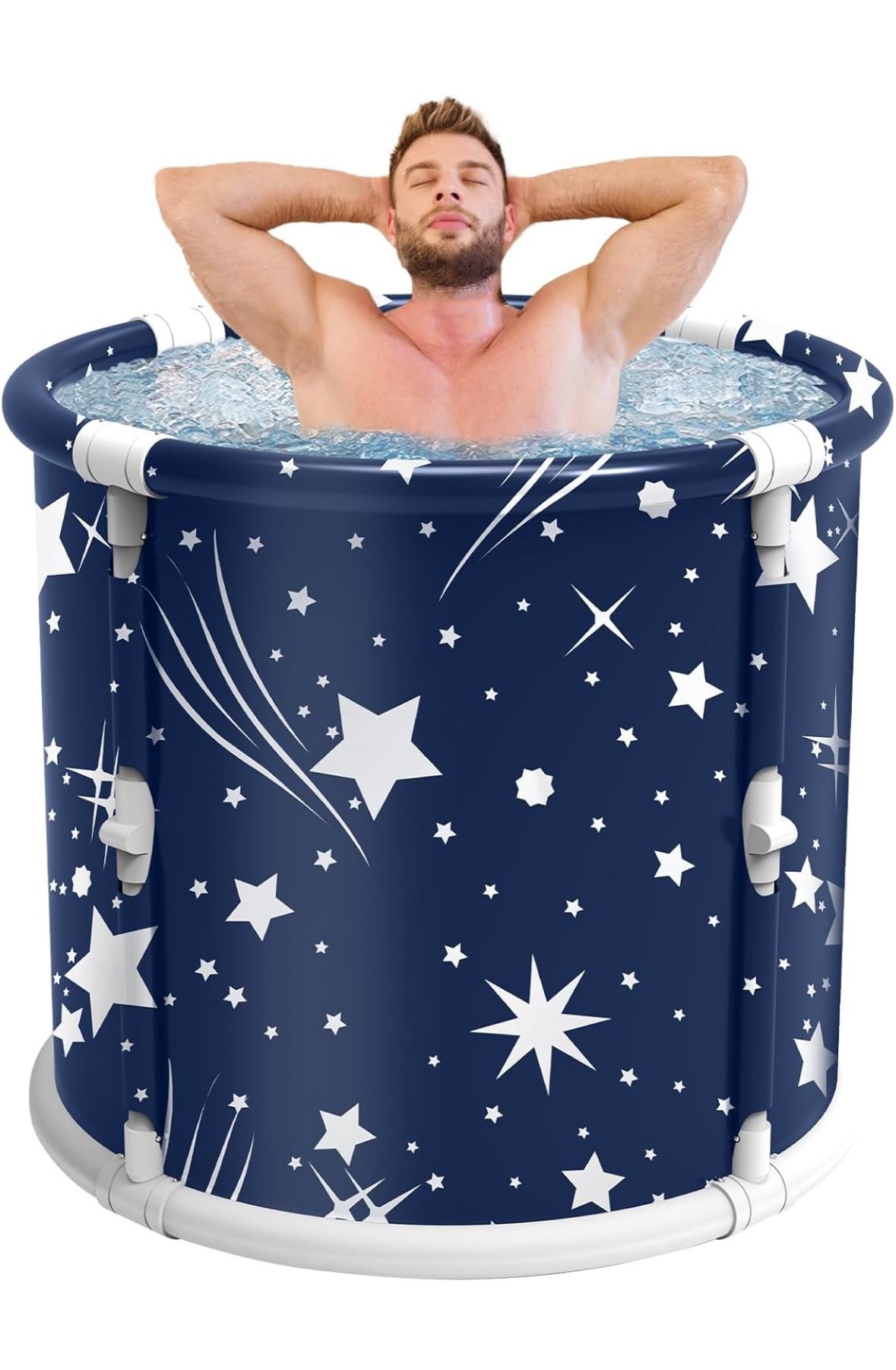 The Ice Bath Tub for Athletes is a portable and foldable cold water therapy solution designed for athletes. Made of heavy-duty plastic