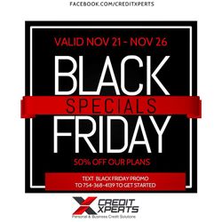 Black Friday Credit Repair Special 50% Off