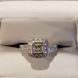 Platinum And Diamond Engagement Ring Size 6