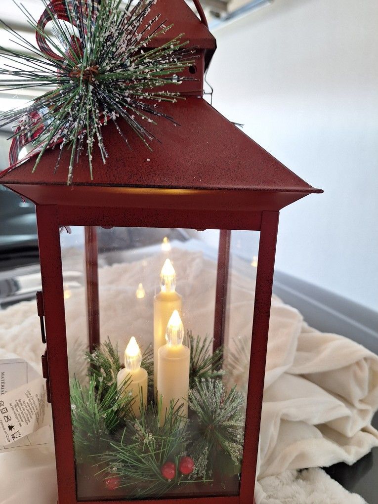 Decorative Lantern with LED Candles