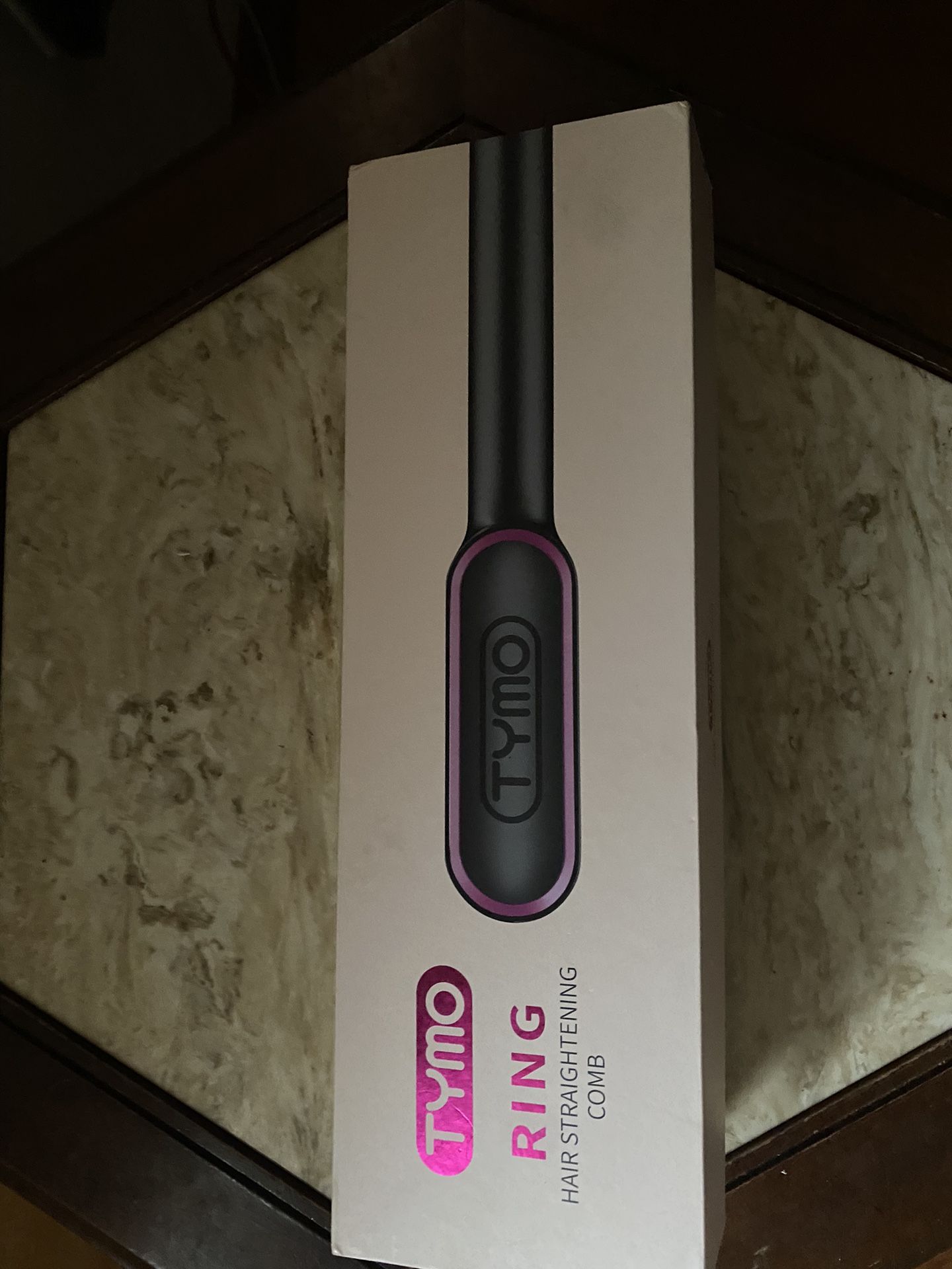 TYMO Ring Hair Straightening Comb, Matte Black NIB