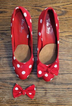 Red And White Polka dot Heels, Minnie Costume