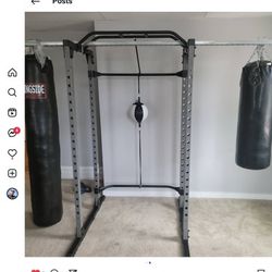 Reality Fitness Cage With Muay Thai And 70lb Heavy Punching  Bag And Bench 
