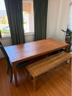 Dining room table and 2 benches