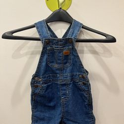 Lee denim short overalls, size 18 months