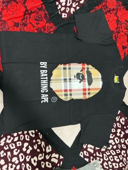 Black Burberry bape tee size s