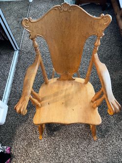 Wooden rocking chair