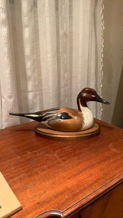 Hand carved wooden duck