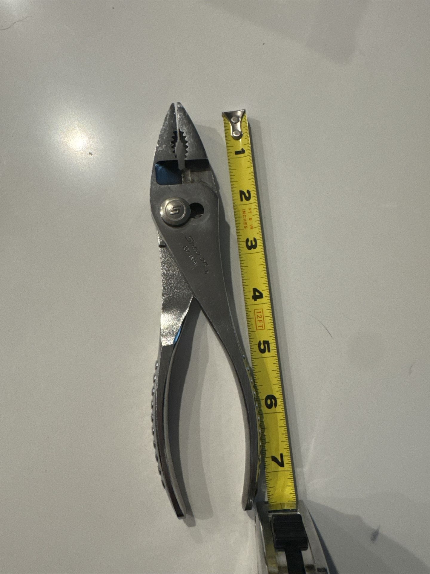 VTG 7-1/2" Snap-on No. 147 Slip Joint Pliers "2 ROW Grip” With Cutters 