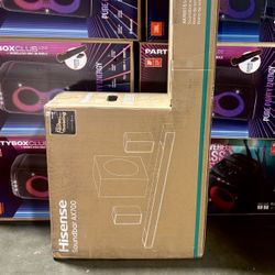 HiSense (AX700) Dolby Atmos Soundbar System -5.1.4 Ch. , Wireless Subwoofer, Rear Speakers