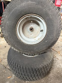 (2) 20x8-8 Tires And Rims For Lawn Tractor