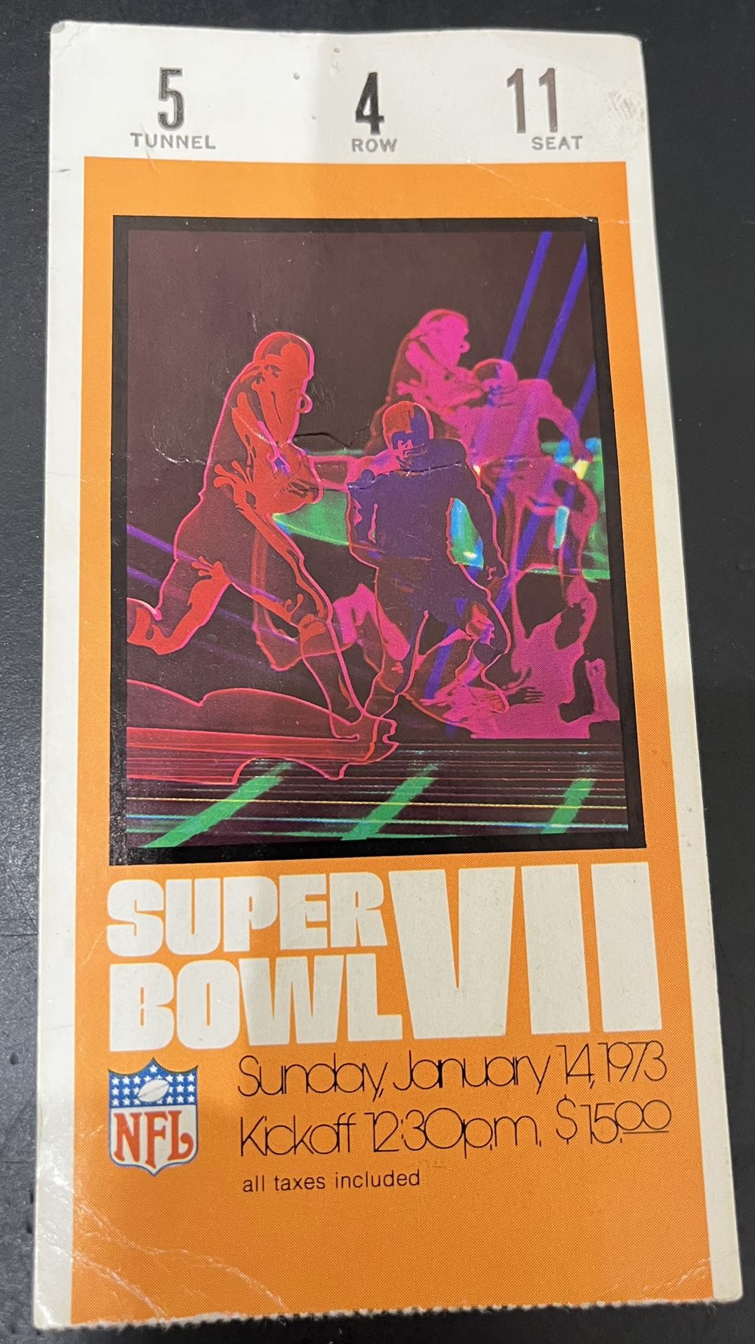 Ticket Perfect Season 1973 Super Bowl Miami Dolphins /Washington Redskins