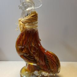 ​🐓 Vintage Decorative Glass Rooster Bottle with Infused Vinegar